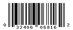UPC barcode number 032406068162