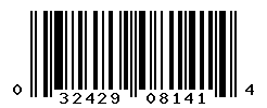 UPC barcode number 032429081414