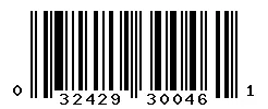 UPC barcode 032429300461