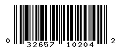 UPC barcode 032657102042
