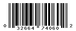 UPC barcode number 032664740602
