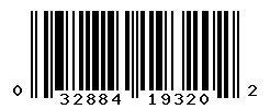 UPC barcode number 032884193202
