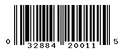 UPC barcode 032884200115