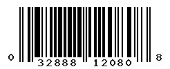 UPC barcode 032888120808