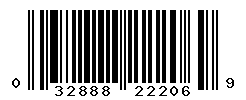 UPC barcode number 032888222069