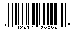 UPC barcode number 032917000095