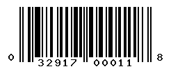 upc 032917000118 barcode image