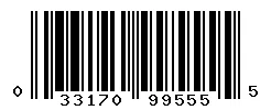 UPC 033170995555 barcode image