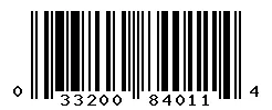UPC barcode 033200840114