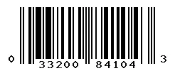 UPC barcode 033200841043