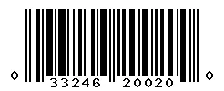 UPC barcode 033246200200