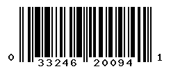UPC barcode number 033246200941