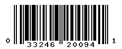 UPC barcode 033246200941