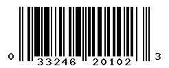 UPC barcode 033246201023