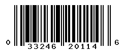 UPC barcode 033246201146