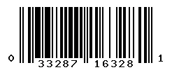 UPC 033287163281 barcode image