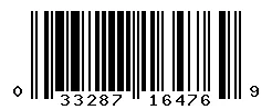 UPC 033287164769 barcode image
