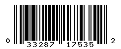 UPC 033287175352 barcode image