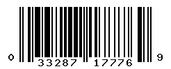 UPC barcode number 033287177769