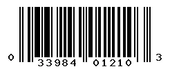UPC 033984012103 barcode image