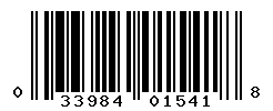 UPC barcode number 033984015418