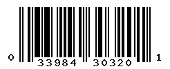 UPC barcode 033984303201