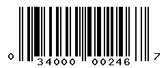 UPC barcode number 034000002467