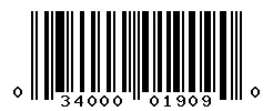 UPC barcode 034000019090