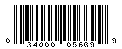 UPC barcode number 034000056699