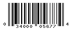 UPC barcode 034000056774