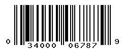 UPC barcode number 034000067879