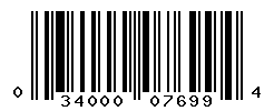 UPC barcode number 034000076994