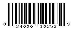 UPC barcode 034000103539