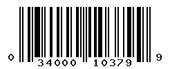 UPC barcode 034000103799