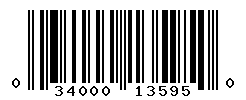 UPC barcode number 034000135950