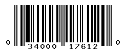 UPC barcode number 034000176120