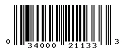 UPC barcode 034000211333