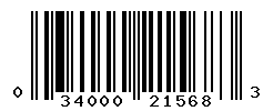 UPC barcode number 034000215683