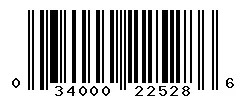 UPC barcode 034000225286