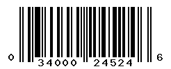 UPC barcode number 034000245246