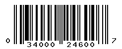 UPC barcode number 034000246007