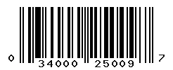 UPC barcode 034000250097