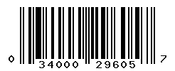 UPC barcode number 034000296057