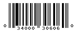 UPC barcode number 034000306060