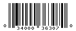 UPC barcode number 034000363070