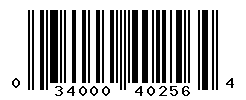 UPC barcode number 034000402564