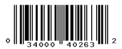 UPC barcode number 034000402632