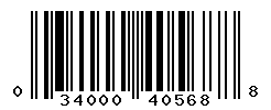 UPC barcode number 034000405688