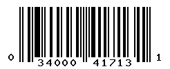 UPC barcode number 034000417131