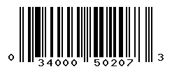 UPC barcode number 034000502073